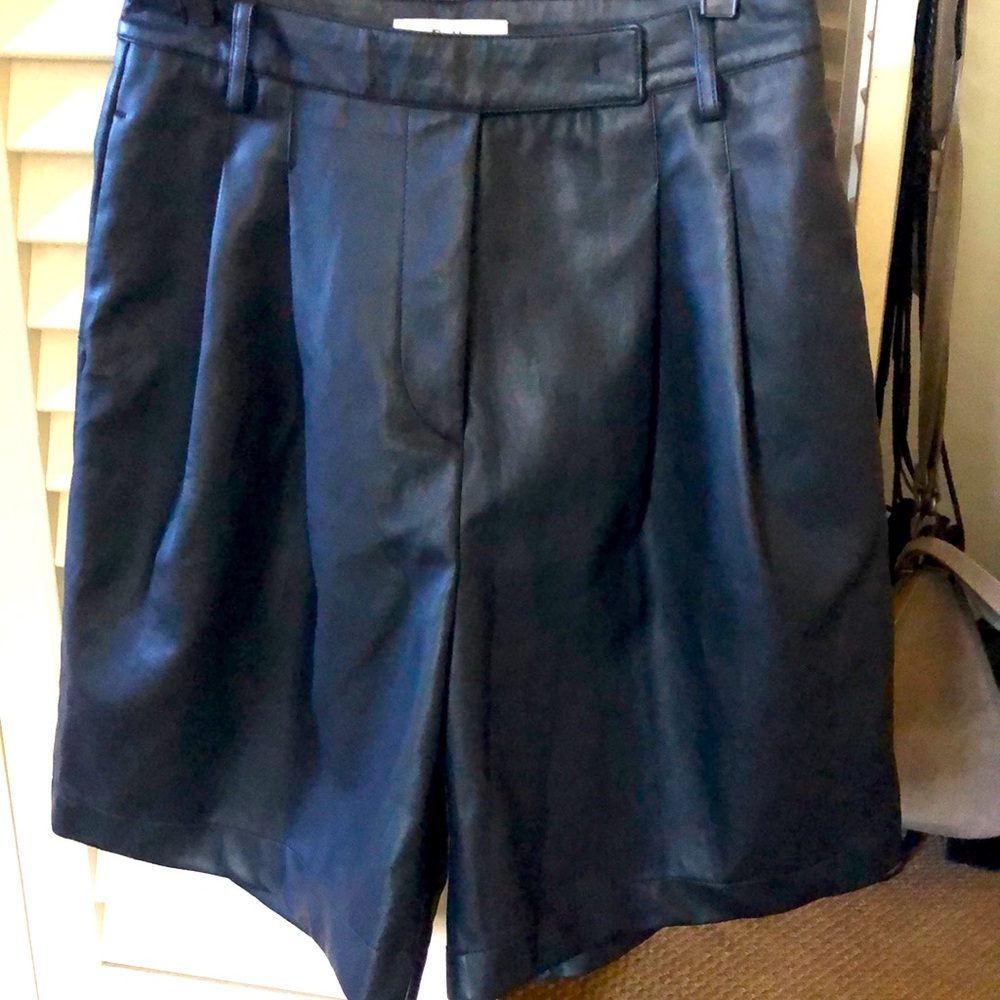 Frankie Shop Vegan leather Bermuda shorts never worn